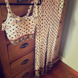 Xhilaration crop top and pant set